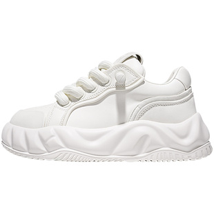 Salaxi/莎莱茜阿帕奇小白鞋百搭男鞋厚底增高低帮面包鞋女休闲鞋