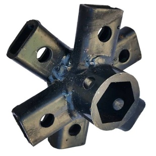 新品农机配件微耕机开沟培土刀座23/26/32轴焊接叠六加长叠八刀轴