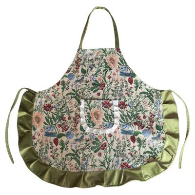 复古小清新荷叶边厨房围裙四季用