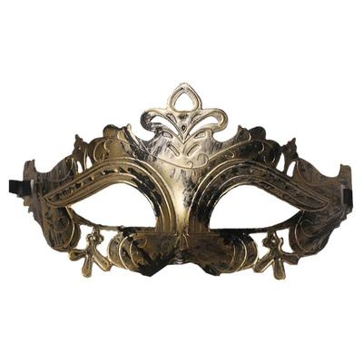 万圣节王子面具女古风 假面化妆舞会派对半脸复古发光儿童面具男