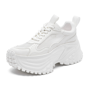 哈森/HARSON【新潮表率】2026新款网面透气薄款旅游运动老爹鞋女