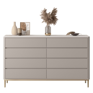 意式极简实木五斗柜轻奢客厅八斗柜卧室抽屉柜储物柜墙边收纳柜子