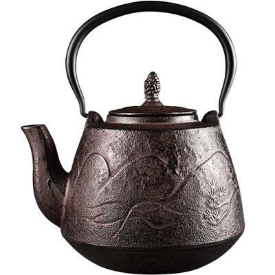 日本龙颜堂南部铁壶松景山水煮水