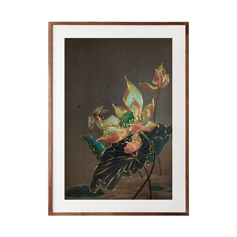 铜师傅《碧荷迎祥》铜雕画
