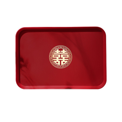 结婚果盘喜糖盘红色喜庆敬茶托盘