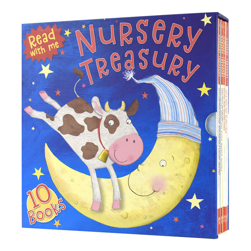 Miles Kelly Nursery Treasury 英国启蒙读物10册盒装 儿童童话绘本故事 68首经典儿歌 睡前读物 亲子共读 英文原版进口图书