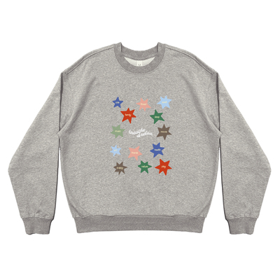 BreatheRelax呼吸放松 愿望星星图案 磨毛毛圈秋冬圆领卫衣465G