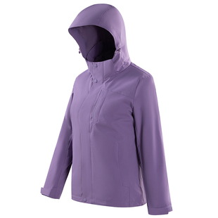 冲锋衣女可拆卸羽绒胆三合一防水户外滑雪登山服男新款冬加绒外套