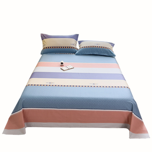 加厚全棉床单单件秋冬季纯棉被单枕套三件套学生宿舍单人床垫褥单