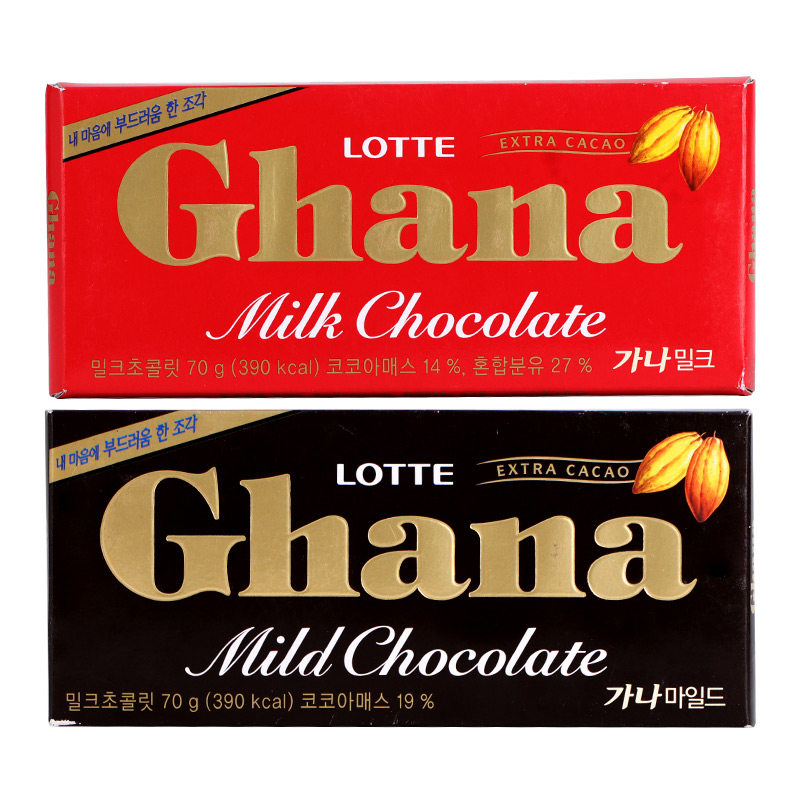 乐天乐天韩国进口70g巧克力板