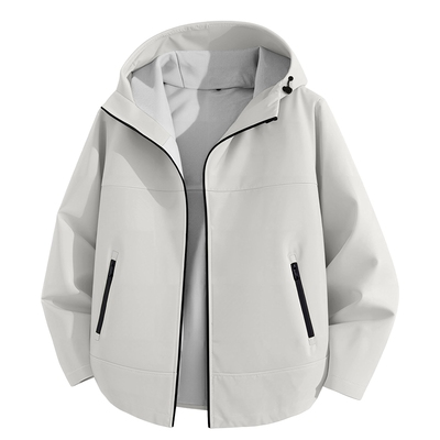 班尼路S&K秋冬浅灰色连帽夹克男