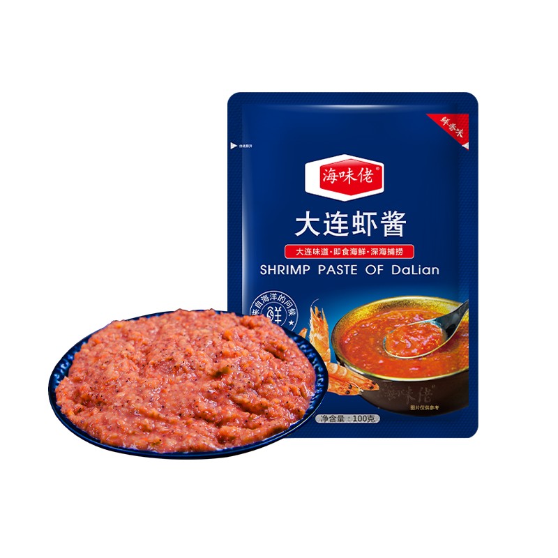 正品海味佬大连虾酱直播间吃的