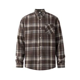 MRCYC复古格子长袖衬衫男2026春季新款休闲衬衣韩系宽松通勤穿搭