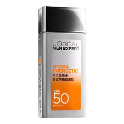 欧莱雅男士防晒霜spf50+高倍多重防晒保湿露小银砖正品官方旗舰店