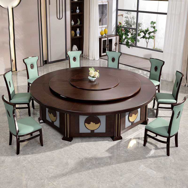 酒店餐桌大圆桌面15人中式奢华电动餐桌餐椅电磁炉餐厅家具,住宅家具,电磁炉餐桌,淘宝优惠券,粉丝福利购,淘宝优惠卷