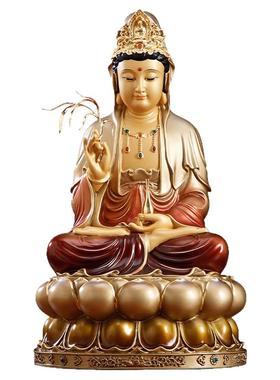 纯铜观音菩萨家用供奉观音佛像