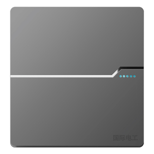 国际电工86型开关插座面板多孔墙壁灰色一开五孔二开双控16a空调