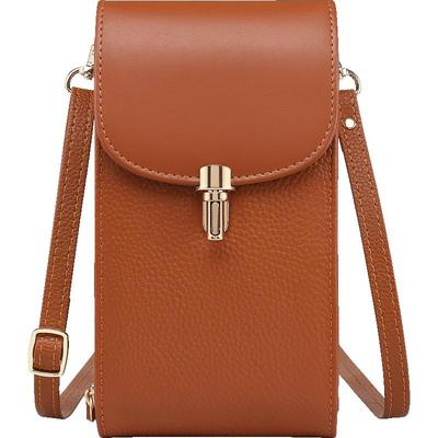 歌若拉头层牛皮手机包