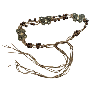 夏天配裙子的腰带波西米亚民族风编织复古蝴蝶配饰腰绳链装饰皮带