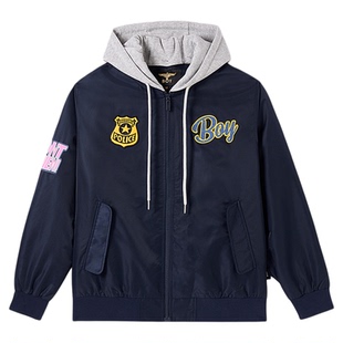 【迪士尼疯狂动物城合作】BOYLONDON假两件外套男女款棉服N29036