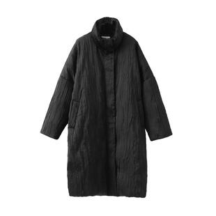【到手659元】三宅风茧型褶皱90白鸭绒羽绒服外套中长款加厚女冬