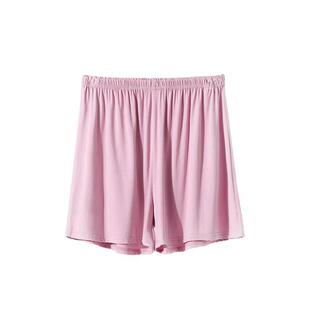 透气莫代尔睡裤女夏季大码高腰短裤阔腿裤宽松薄款胖mm家居休闲裤