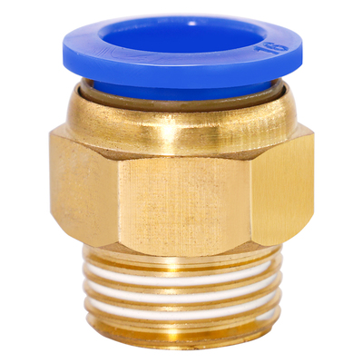 气动快插快插螺纹直通接头全铜