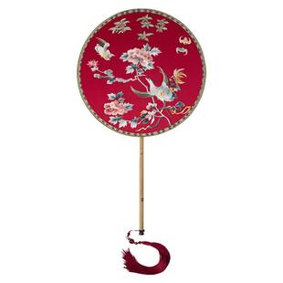 韵彩新娘结婚遮面团扇古风中式婚扇苏绣双面绣扇子汉服喜扇礼物