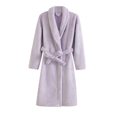 法兰绒加厚情侣款保暖睡袍家居服