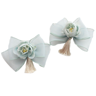 原创手作若草色Lolita发饰 独角兽之翼 药师篇章 小物 手袖 披纱