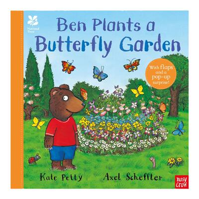 Axel Scheffler Ben Plants a Butterfly Garden小熊的蝴蝶园 英文原版 进口图书 儿童绘本 动物故事图画书 又日新