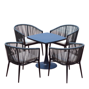 户外桌椅组合室外庭院花园别墅酒店民宿后院休闲阳台靠背藤椅茶几