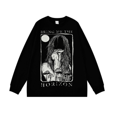 乐队周边长袖T恤男女暗黑系印花