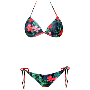 CORITIV小胸聚拢比基尼三点式热带ins风性感无钢托定型杯潜水泳衣