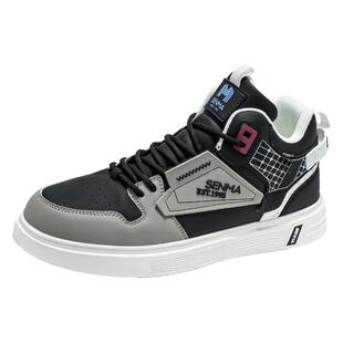 森马男鞋2026新款冬季爆款百搭板鞋男户外厚底高帮加绒保暖棉鞋W