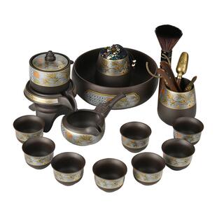 茶具套装家用2025新款客厅喝茶中式懒人自动泡茶神器茶壶紫砂茶杯