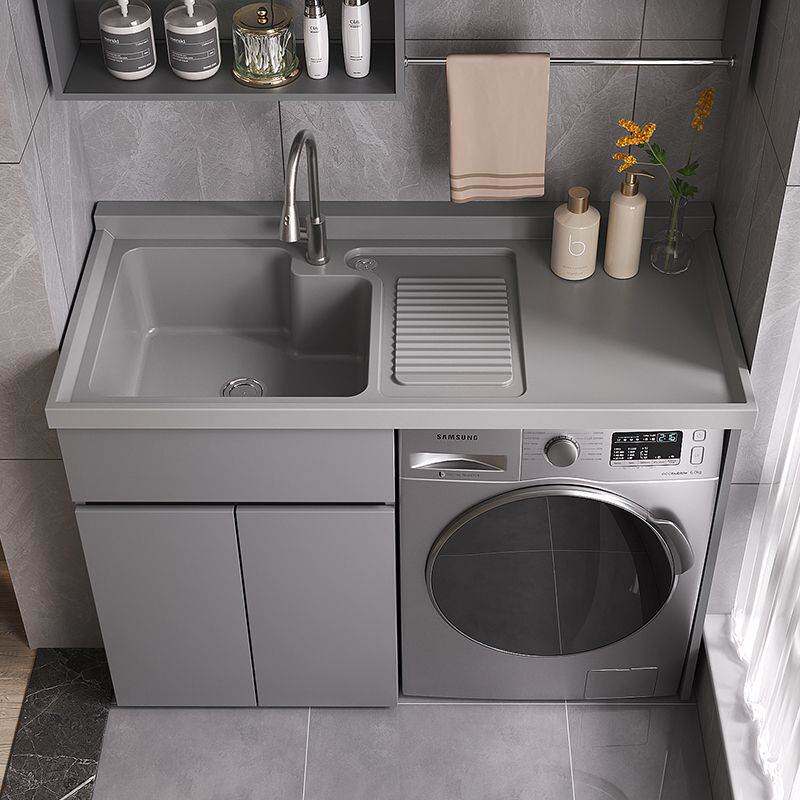 Kxh蜂窝铝阳台洗衣机组合一体台盆现做滚筒洗衣池槽带搓板洗衣柜,家装主材,洗衣机柜,淘宝优惠券,粉丝福利购,淘宝优惠卷