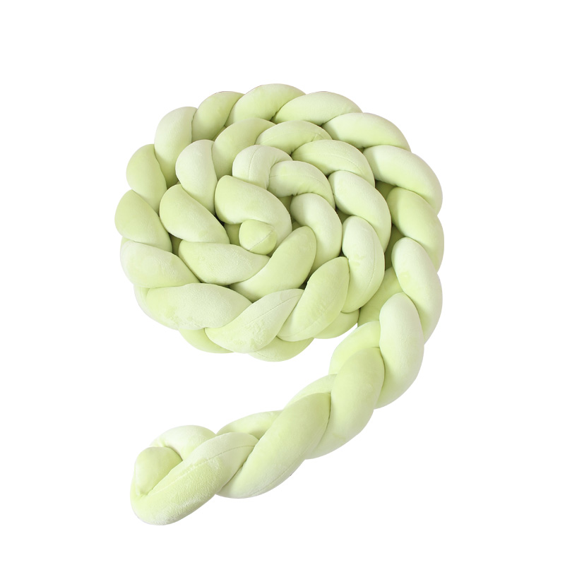 婴儿床围ins麻花围栏软包新生儿童拼接床缓冲床靠宝宝打结防撞条