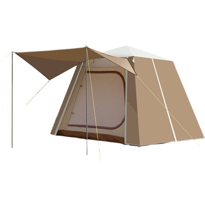 小一侬帐篷户外双层防暴雨黑胶