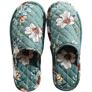 韩版居家包头静音布底拖鞋男女室内木地板地砖无声可机洗秋冬春季