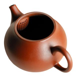 紫砂朱泥小茄瓜壶陶瓷茶具功夫泡茶壶家用过滤单个茶壶禅意泡茶器