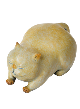 可爱猫咪摆件呆萌大橘铜工艺品