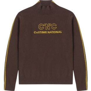 【大牌直降】CNC女装 绣花字母针织衫女冬修身显瘦百搭高领打底衫