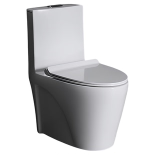 新款一体式坐便器家用虹吸冲水马桶白色节水静音节水卫生间座便器