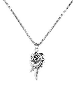 潮流凤尾钛钢项链男潮2023新款吊坠 女ins嘻哈挂件配饰卫衣链饰品