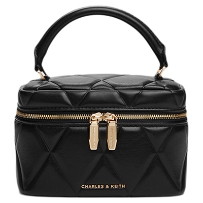 菱格链条手提斜挎小方包女