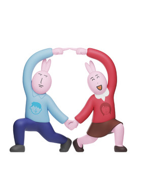 PLZDOT正品插画小人X粉红兔子