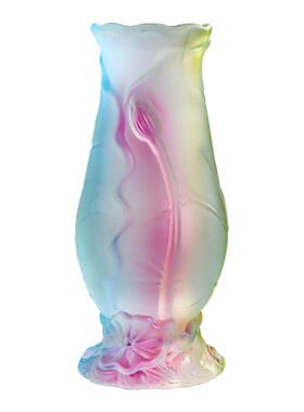 琉璃莲花瓶供佛插花瓶观音净水干花瓶水培养家用摆件佛堂供奉佛具