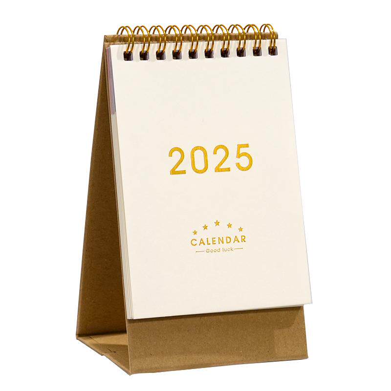日历2026年新款台历定制牛皮纸创意桌面摆件打卡记事本简约ins风2025年月历考研计划表办公室台历定制迷你