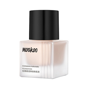 mookoo美空松茸粉底液持久遮瑕不脱妆干皮混油皮水润保湿粉底学生